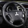 Voor Mitsubishi Pajero 2007-2014 Galant 2008-2012 Handgestikt Zwart Leer koolstofvezel Auto Stuurwielhoes