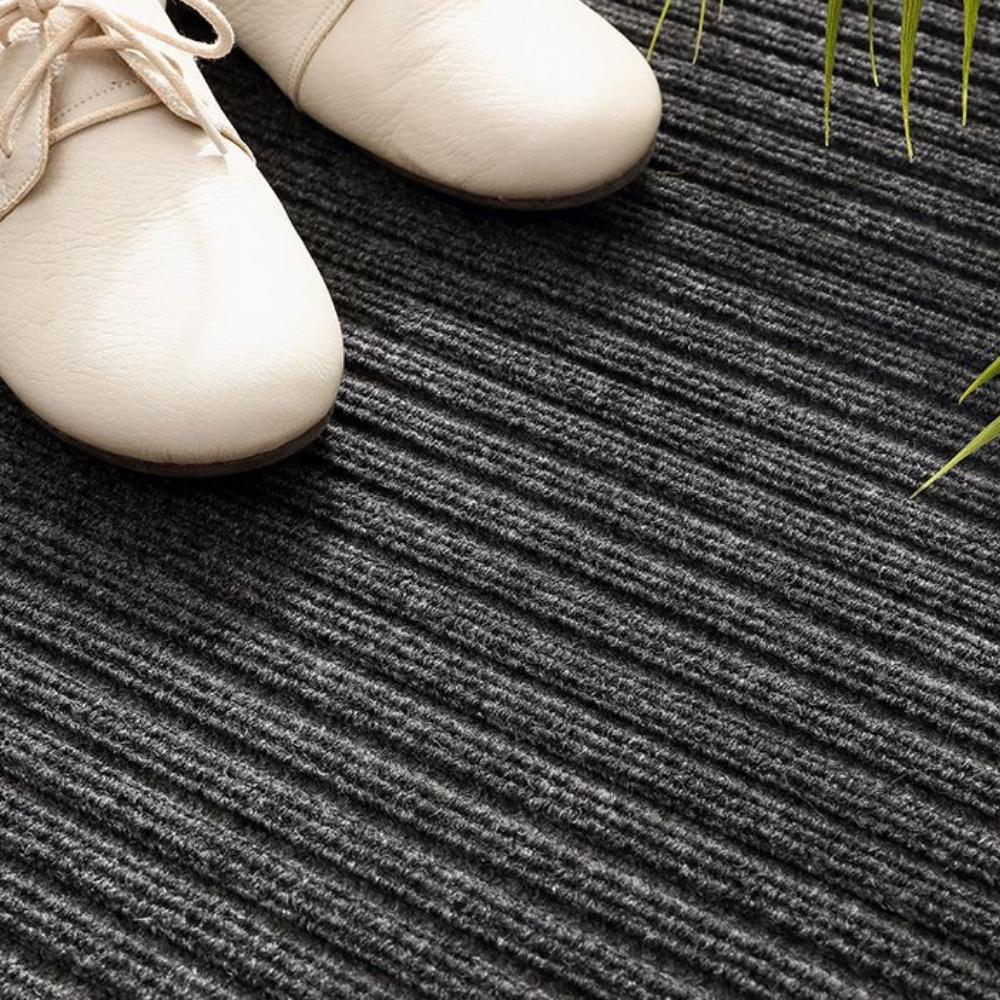 Doormat, Shoe Mat, Ribbed, Gray, Outdoor, 120 X 180 Cm
