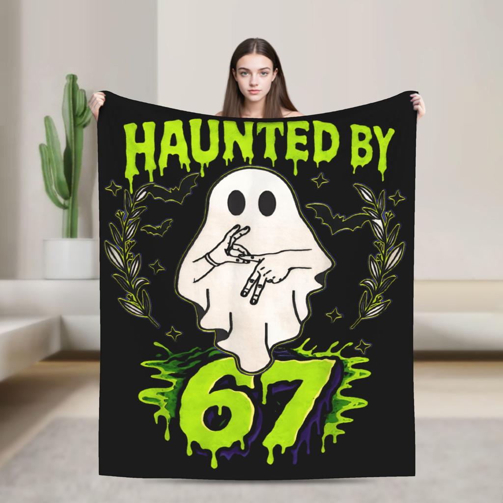 Warm Blanket Travel 67 Six Seven 6 7 Funny Italian Brainrot Gaming Meme Throw Blanket  Flannel Bedspread For Bedroom Bed Cover