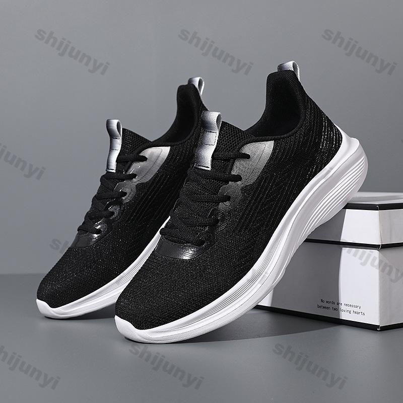 Chaussures de Course pour Couple Été Maille Respirante Antidérapantes Baskets Homme Légères Confortables Mode Chaussures Vulcanisées Femme