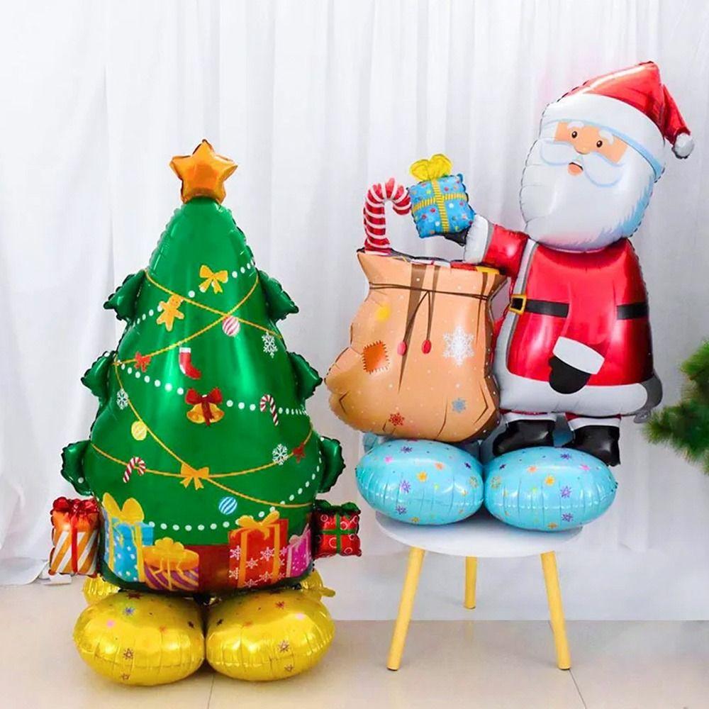 Xmas Tree Christmas Party Decoration Santa Claus Home Decoration Christmas Standing Balloon