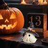 Halloween Figurines 2 Pieces Small Ghost Figurine Gothic Wear A Hat Design Funny Figure For Fireplace Mantel Fall Night Kitchen