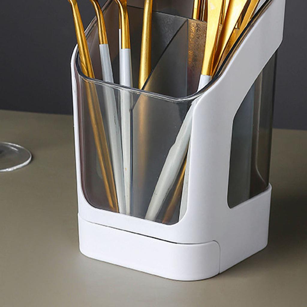 Utensil Drying Rack Chopsticks Holder Spoon Fork Drain Rack Basket Storage Organizer Compartment Box