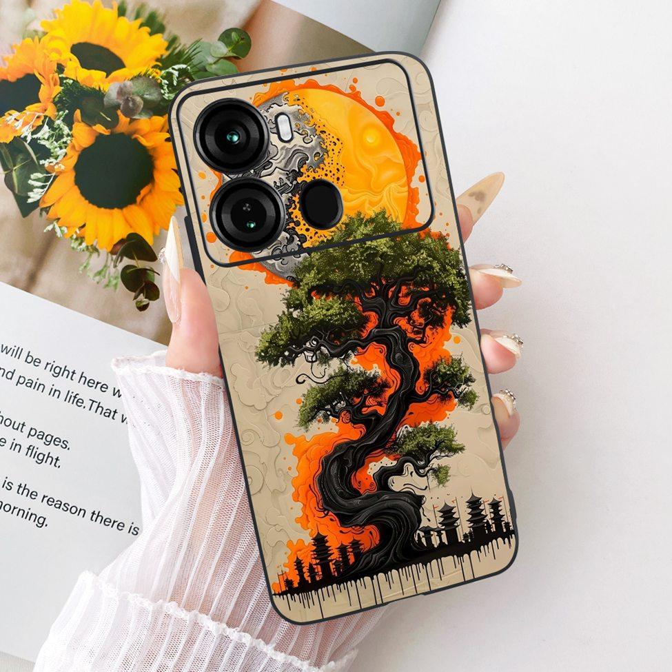 Coque Pour ITEL P40 Housse P662L Silicone Chat Mignon Mode Drôle Peinte Funda Pour P40 ITEL P 40 Coque de Téléphone