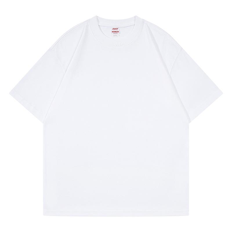 

270 г Тяжелая футболка из чистого хлопка в стиле ретро, национальный тренд, свободного кроя, с принтованным логотипом M