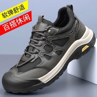 2025 Live Broadcast Popular Men's Shoes Autumn and Winter Hiking Shoes Breathable Non-slip Outdoor Sports Shoes First Layer Leather Casual Shoes Men