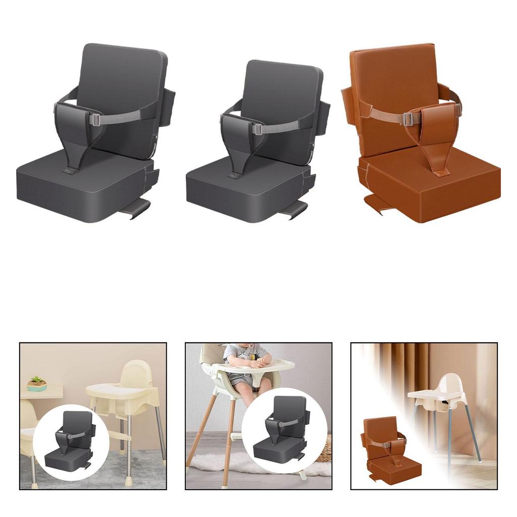 Sitzerhöhung für Esstisch Tragbares Hochstuhlpolster Kinder Kinder 39cmx39cmx10cm Dunkel