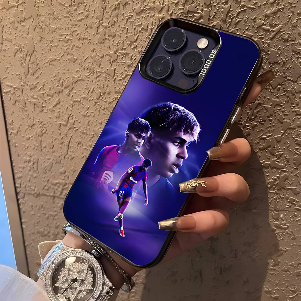 No.19 Football L-Lamine Y-Yamals Phone Case For iPhone 16,15,14,13,12,Pro,XS,Max,Plus,Mini,SE Black Candy Matte Shockproof Cover