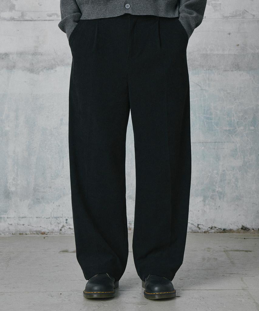 GLW Comfort Elastic Corduroy Pants Black