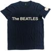 Maglietta Unisex Blu Navy Taglia X-Large con Logo e Mela dei Beatles Vintage