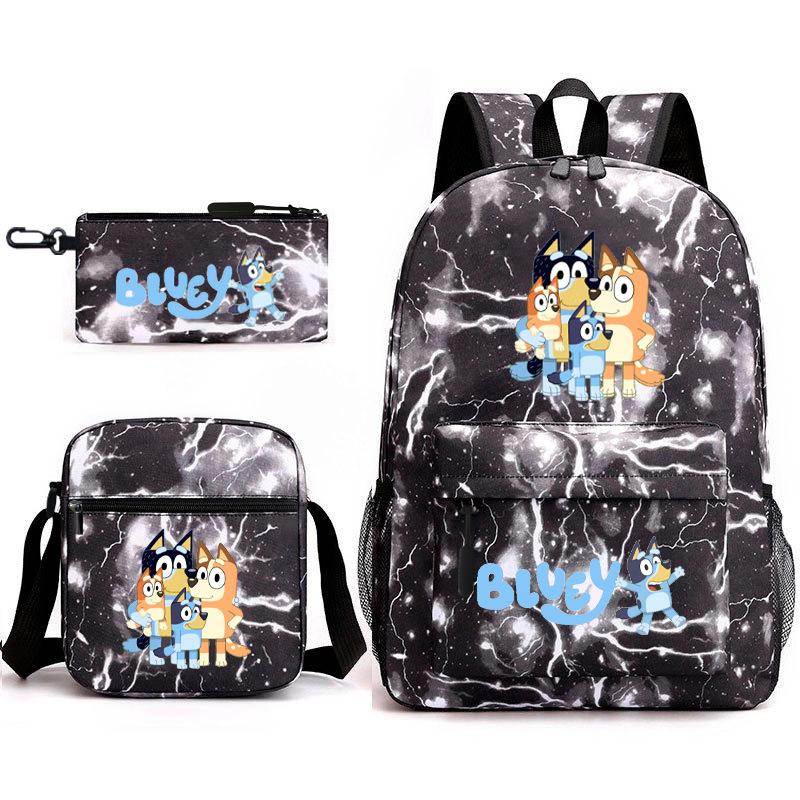 New Product, Bruwangwang Student Schoolbag, Fashionable and Popular, Backpack, Shoulder Bag, Pencil Bag, Three-piece Set.