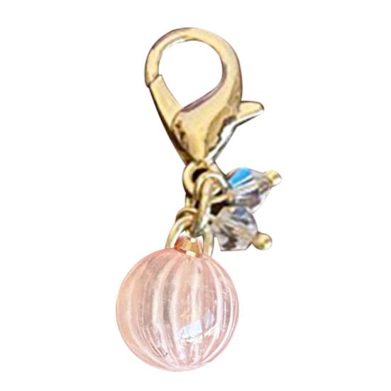 Keychain Pendant Easy to Use Mini Compact Translucent Texture Sugar Beads Design Keychain with Lobster Clasp Backpack Accessory