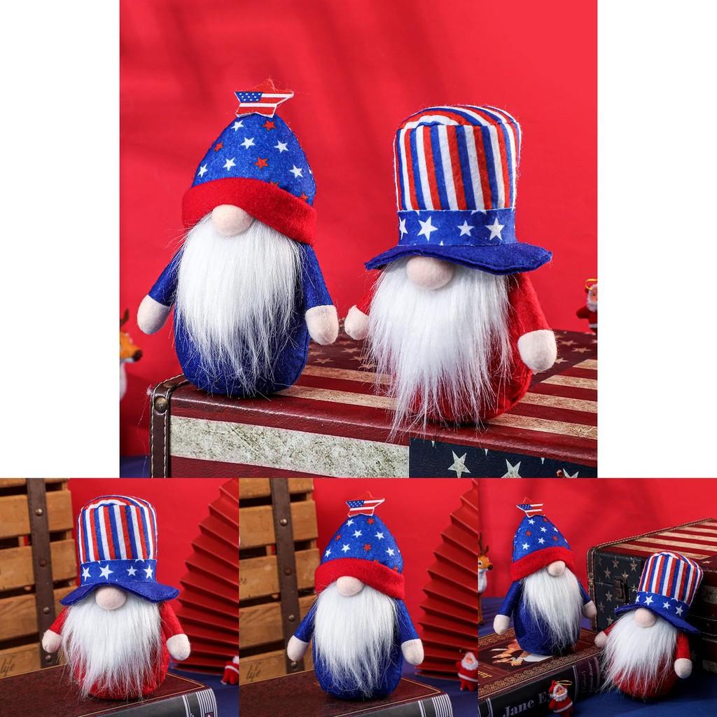 Kreative Puppe zum amerikanischen Unabhängigkeitstag mit einzigartigem Hut, perfekt für die Heimdekoration