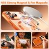 Fashion Orange Magnetic Clear Case For For Iphone Air 17 16 15 14 13 12 11 Pro Max Plus Wireless Charge Plating Soft Business Cover