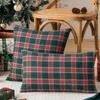 45x45cm 30x50cm Square Pillow Cases Christmas Scottish Tartan Plaid Cushion Covers Bed Sofa Pad Party Decor Throw Pillow Cover