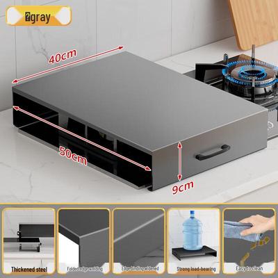 Gas Stove Cover & Kitchen Countertop Storage Rack