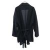unused Unaca drape Jacket 38 black Open-front haori with roll-up sleeves Women Used