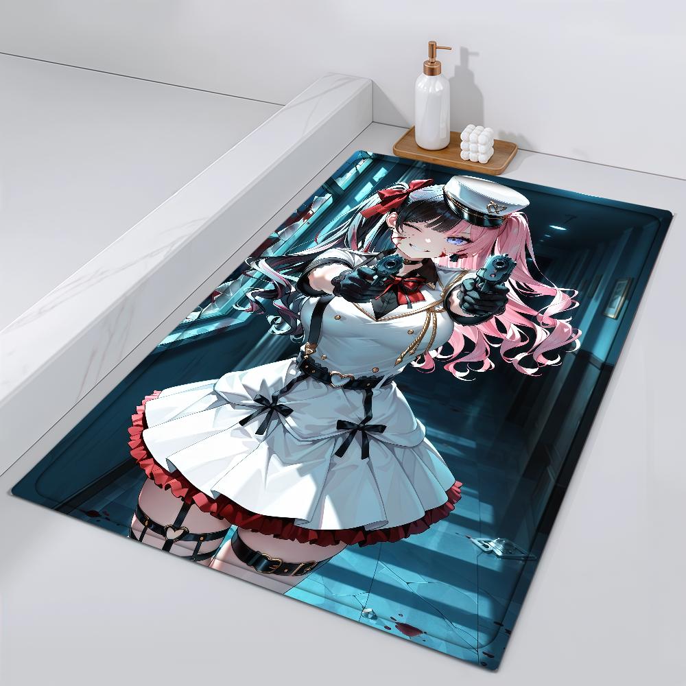H-Hinano Door Mat Girl Bedside Entrance Bath Beauty Floor Decoration Corridor Door Tachibana Mat Carpet Living Room Balcony