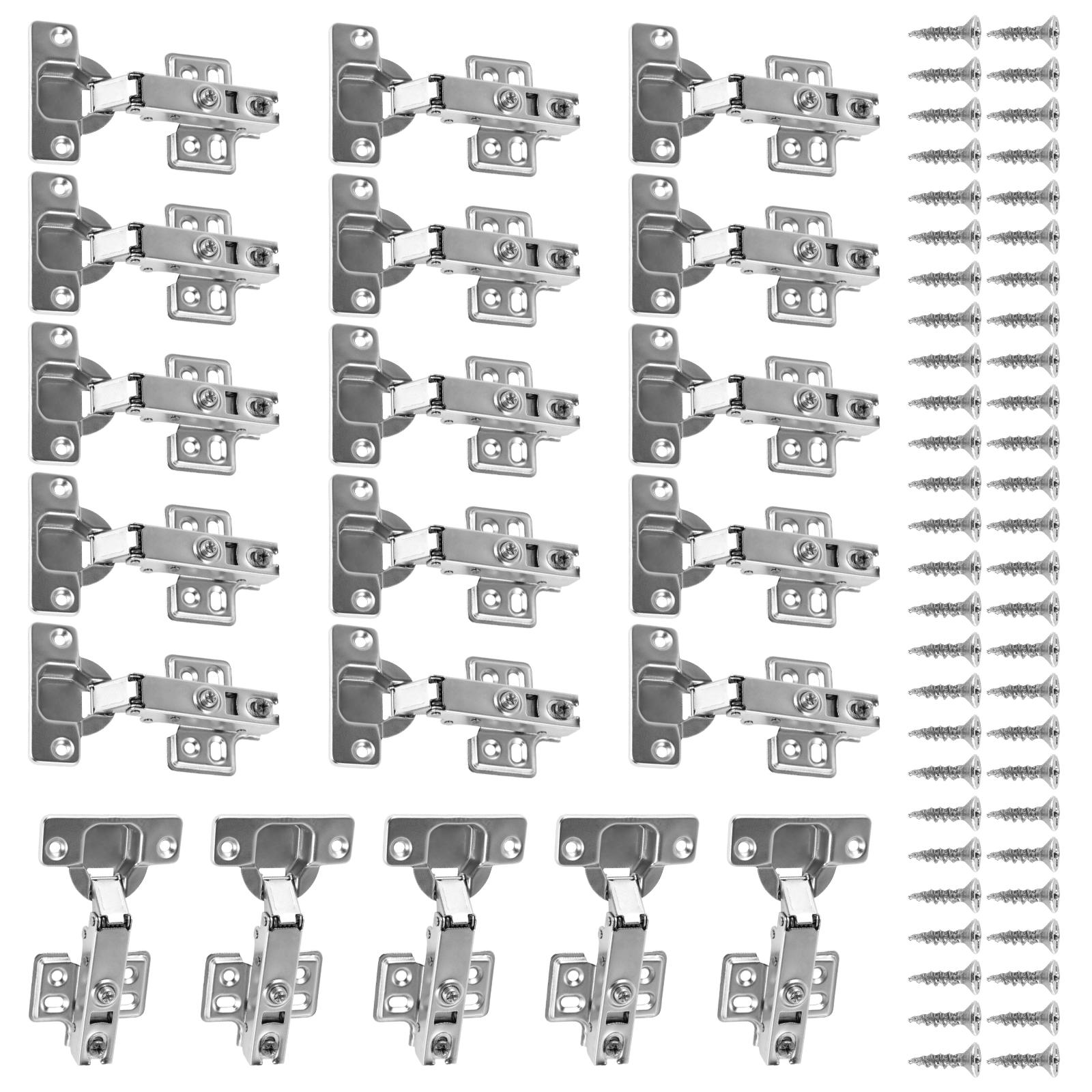 

10-40 Pcs Hinges Cold Rolled Steel Hydraulic Cabinet Door Hinge Damper Buffer Soft Quiet Closing for all Cupboard Furniture