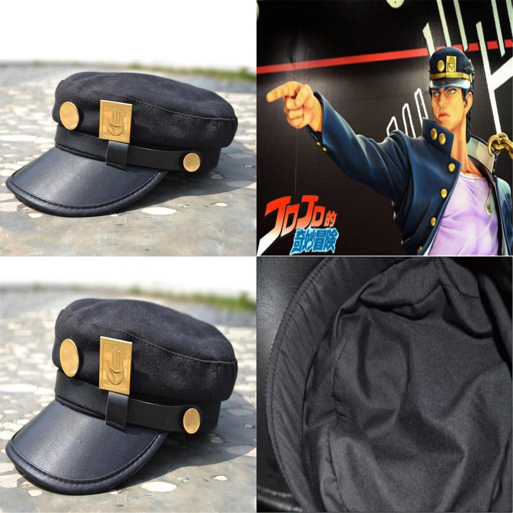 Hochwertige Jojo's Bizarre Adventure Mütze Jotaro Kujou Joseph Armeekappe Für Cosplay
