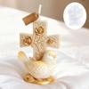 Religious-themed cross and dove candle mold, exquisitely detailed sacred object, handmade DIY faith candle, decoration for relig