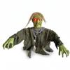 Halloween Zombie Stake Red Glowing Eyes GreenFaced Figure Tattered Cloth Garden Ornament