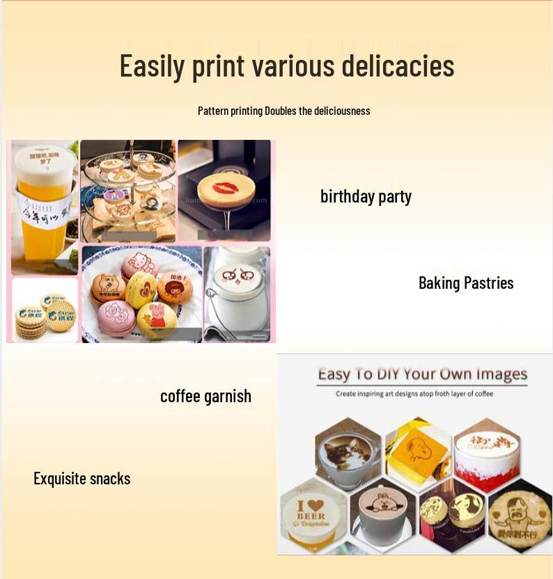 MBrush Lebensmittelechter Drahtloser Tintenstrahl-Minidrucker für Brot, Kuchen & Kekse