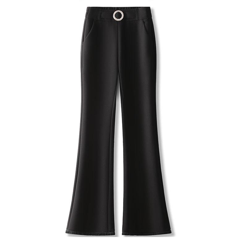 Women's High-Waisted Slimming Flare Pants - Spring 2025 New Style Micro-Flare Drape Petite Horseshoe Pants