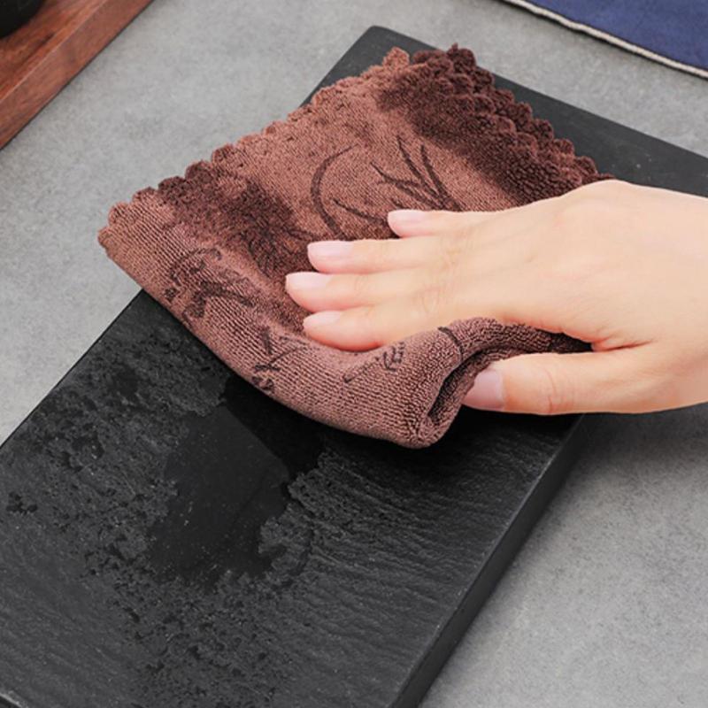Portable Kitchen Tea Towel Tourist Hotels Dry Handkerchief Absorbent Towel Coffee towel Towel Kitchen Kung Fu Tea Accessories