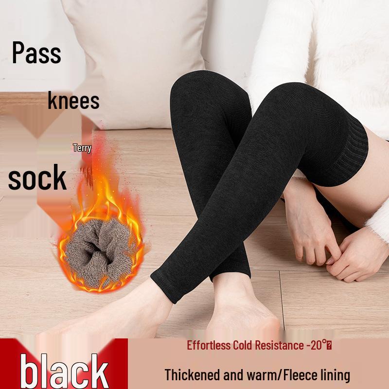 

Женские теплые носки выше колена с плюшевой флисовой подкладкой