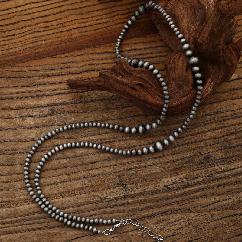 Vintage Gray Imitation Pearl Choker Necklace For Women Elegant Handmade Beaded CCB Long Chain Necklace Jewelry Gifts