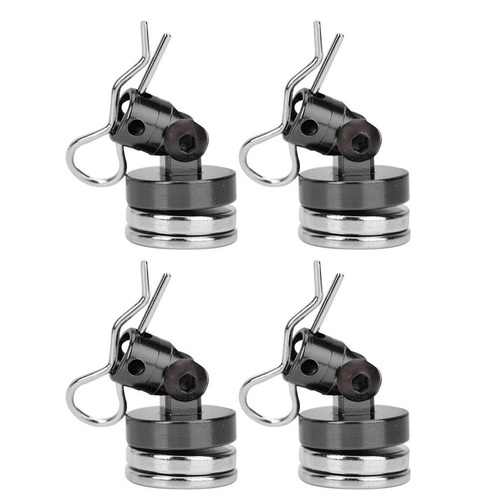 4PCS Magnetic Invisible Stealth Shell Column for SCX10 4WD HSP 1 10 RC Car with Slotting Black