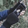 Keep Warm Winter Gloves Windproof Half Finger Flip Gloves Fingerless Convertible Mittens  Women