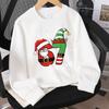 Kids Fashion Crewneck Sweatshirt, Six‑Seven Santa Elf Christmas Numbers Print,Casual Sportswear for Spring & Autumn