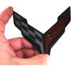 1pc C8 Stingray Front 70th Anniversary Bumper Flags Emblem Replacement for + Corvette Hood (Black Red)