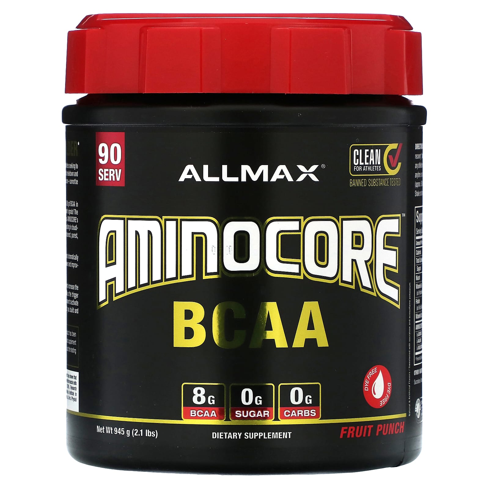 

Aminocore, Bcaa, Fruit Punch, 945G (2.1Lb)