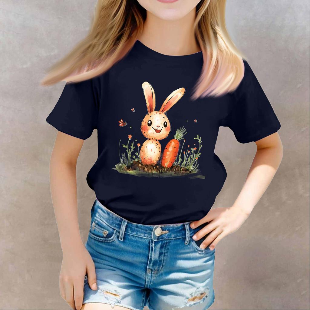Toddler Girl Boy T-Shirts Kids Top Boys And Girls Printed Short Sleeved T-shirt