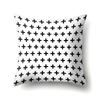Polyester Pillowcase Black and White Printed Pillowcase Waist Cushion Cover Geometric Cushion Head Cushion Cover