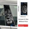 Blaue Augen Löwe Tiger Tier Auto B-Säule Aufkleber Auto Mittel Säule Dekoration Abdeckung Kratzer Wasserdicht Aufkleber Auto Zubehör