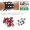 50pcs 8*12mm Fashion Metal Bullet Rivet Spikes & Cone Studs for Leather DIY Accessory (Red)