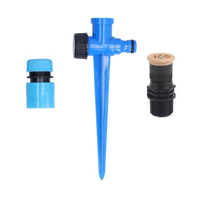Lawn Sprinkler 1/2 In 360 Degrees  Rotatable Adjustable Irrigation Sprayer with Ground Spike for Fruit