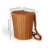 Wicker Backpack Basket Handsunrestricted with Lid Tapered