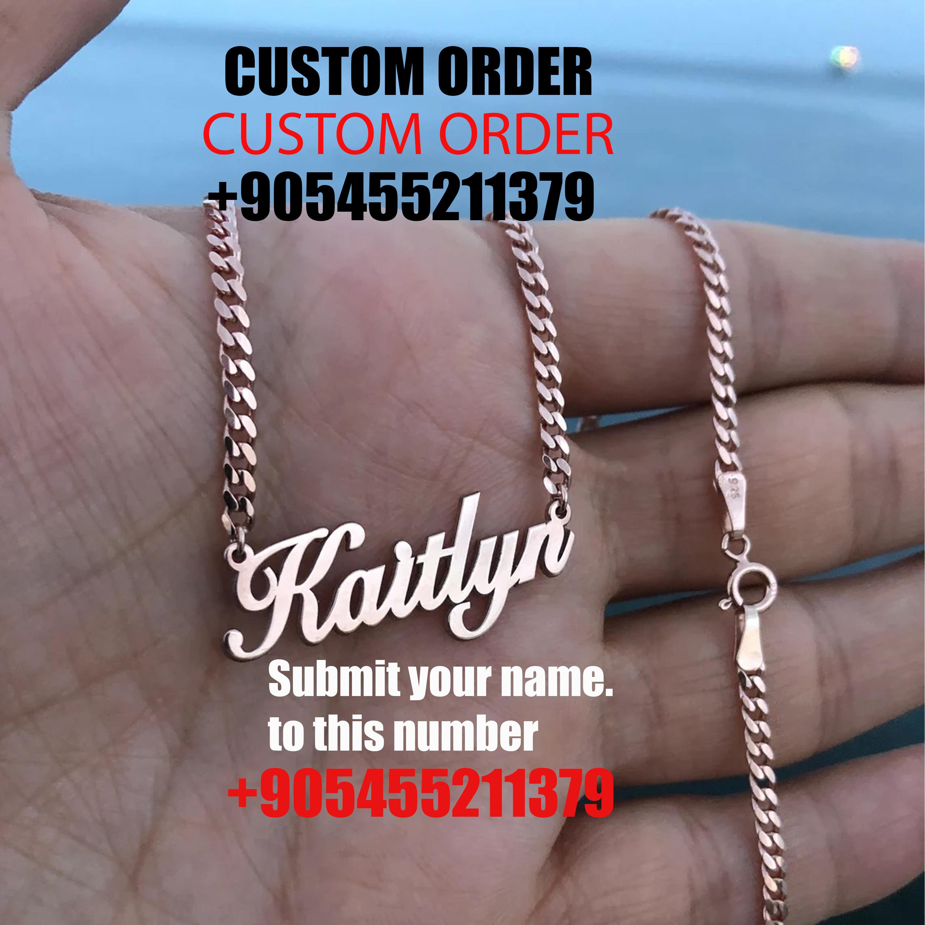 

Ожерелье из твердого серебра 925 пробы с цепочкой, персонализированное ювелирное ожерелье, ожерелье на заказ для женщин, серебряное ожерелье с именем