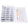 580Pcs Screws Nuts Washers Kit 304 Stainless Steel Cylindrical Head Hex Socket Screws for Home