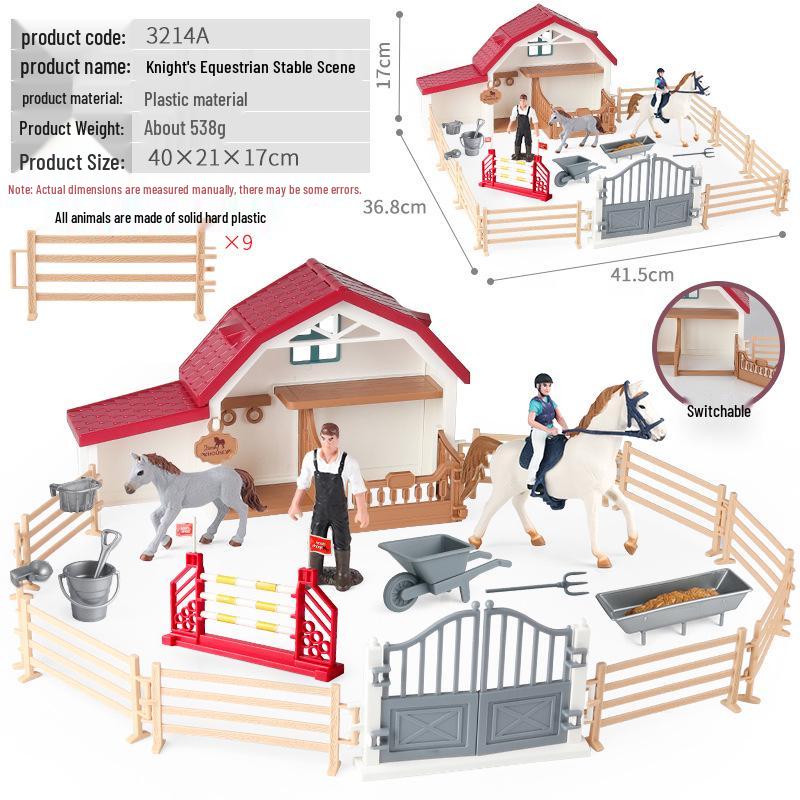 Farmer & Breeder Figure Set - Police Officer, Veterinarian, Plow Worker Toy Ornaments for Kids