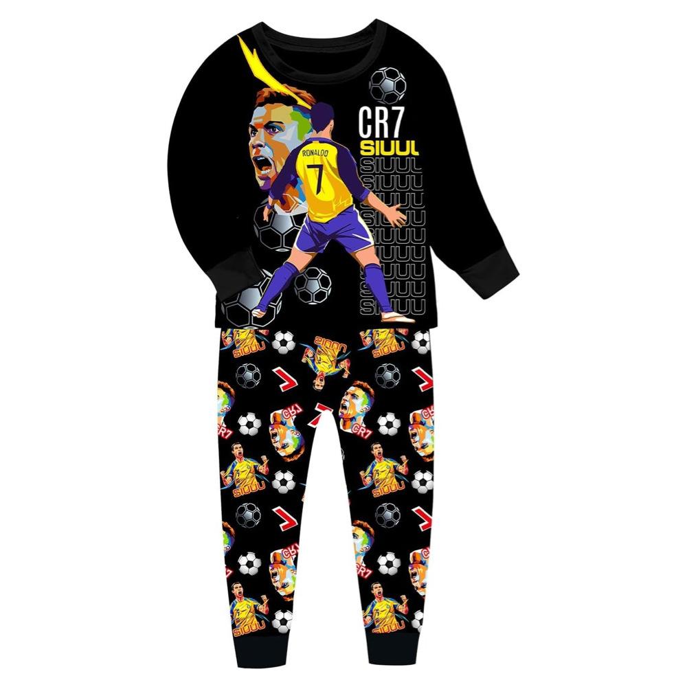 Fashionable Versatile Children's Long-sleeve Pajama Sets Comfortable Everyday Use Pajama Sets Boys