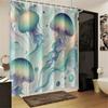 A Beautiful Jellyfish Pattern Design Shower Curtain, Measuring 70X70 Inches, Includes 12 Hooks, Made Of Polyester Fabric, Easy