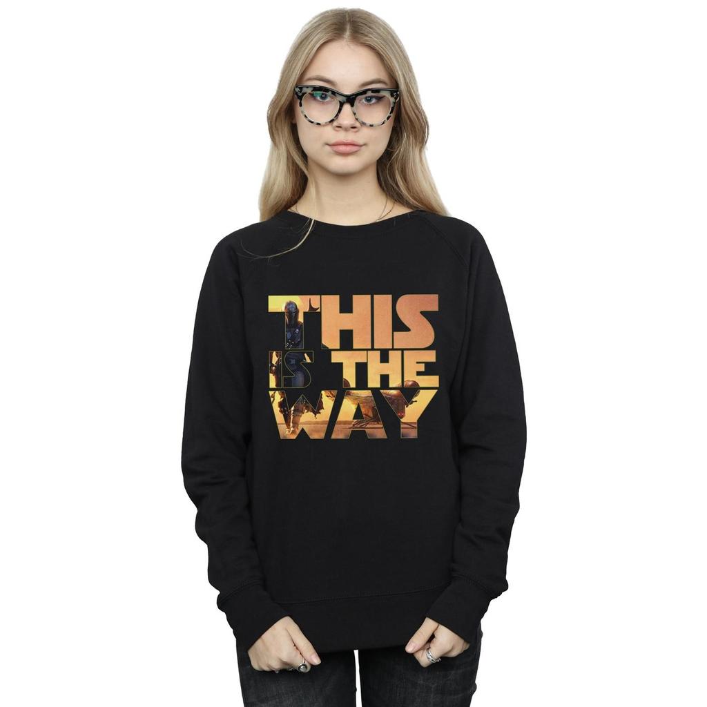 STAR WARS Womens/Ladies The Mandalorian The Way Poster Text Sweatshirt