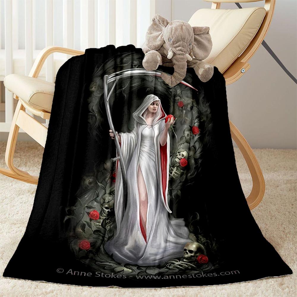 Gothic Style Blanket Warmthful Decor Great for Bed Office Picnics Four Seasons Multipurpose Stylish Decor Ideal Gift For Birthday Valentine'S Day