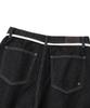 KNITTED (Unisex) Outstring Bermuda Denim Half Pants Black